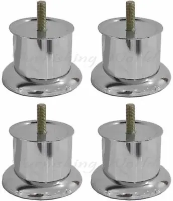 4x Chrome Metal Legs Feet For Uk Furniture Chair Sofabed Table Cheapest S59 • £7.91
