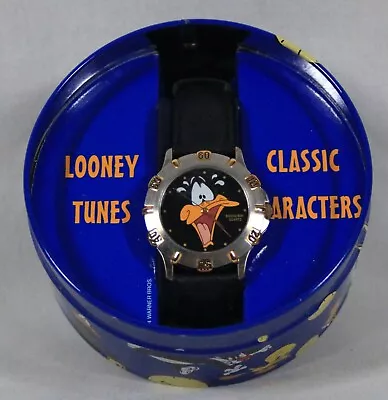 Warner Brothers Looney Tunes 1994 Classic Characters Daffy's Wristwatch In Tin • $89.99