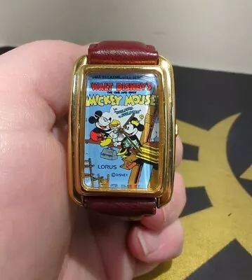 Vintage Lorus Walt Disney's Mickey & Minnie Mouse Watch MODEL V515-5A70 • $24.99