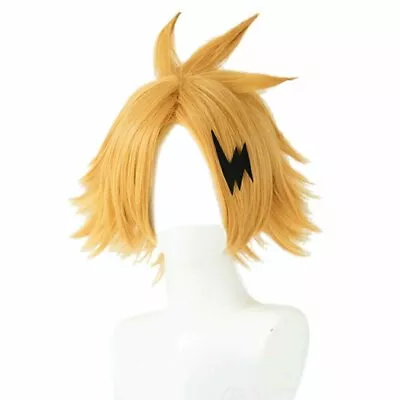 My Boku No Hero Academia Kaminari Denki Wigs Cosplay Parts Wig&Lightning Clip • £5.03