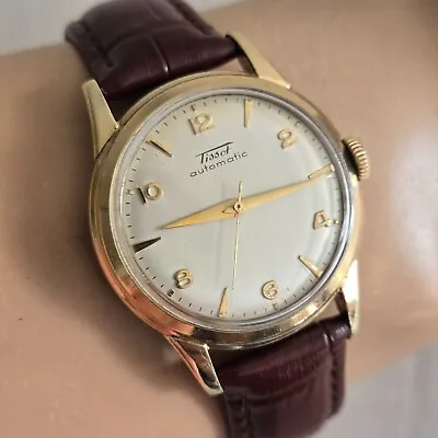 Vintage TISSOT Men's Automatic Watch Cal.28.5-21 Bumper 10K G.F SWISS 1951 • $375