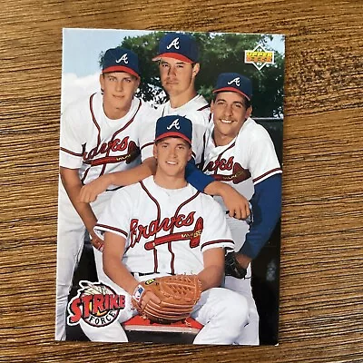 1993 Upper Deck #472 Strike Force Greg Maddux Tom Glavine John Smoltz Braves • $1.99