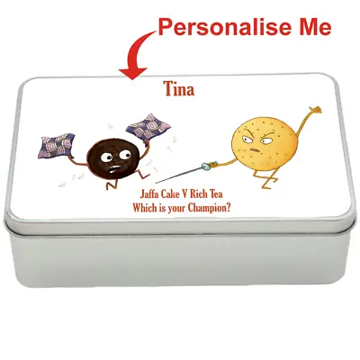 Biscuit Lovers Tin Jaffa Cake Verses Rich Tea Gift Idea  • £10.99