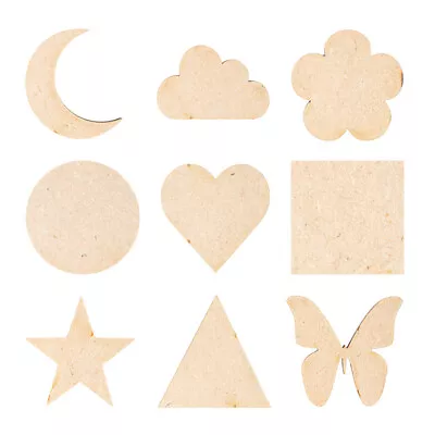 £3.45 • Buy Wooden Hearts Stars Butterfly MDF Craft Shapes Various Quantity & Sizes Value Pk