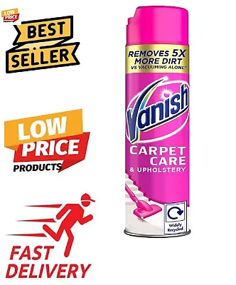 Vanish Carpet Cleaner + Upholstery Power Foam Shampoo Large Area Cleaning 600 • £7.29