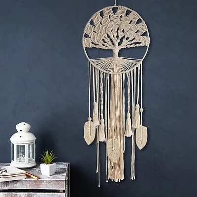 YESMONA Tree Of Life Dream Catcher Macrame Wall Hanging Large Dreamcatcher W... • $26.66