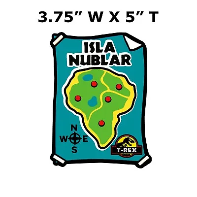 Jurassic Park Dinosaur Fossil Isla Nublar Island INGEN - Car Truck Sticker Decal • $2.99