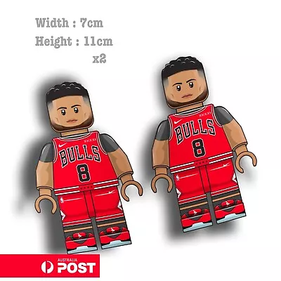 NBA LEgo Zach LAVINE - CHICAGO BULLS NBA LEGO Figure Nike Basketball Sticker • $7