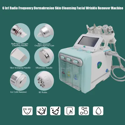 6 In1 Radio Frequency Dermabrasion Skin Cleansing Facial Wrinkle Remover Machine • $211