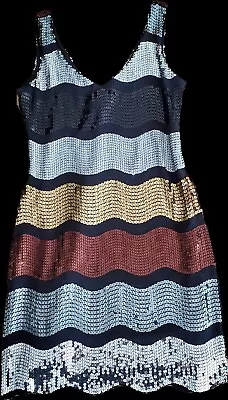 Charlotte Russ Multi Color Sequins Dress Size S • $23