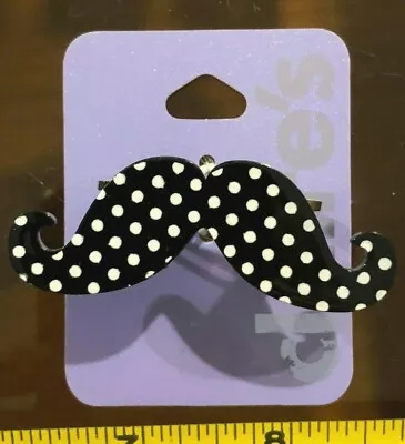 Ring Moustache Spotty Double Finger Claires Claire's Adjustable Jewellery RRP £5 • $5.59