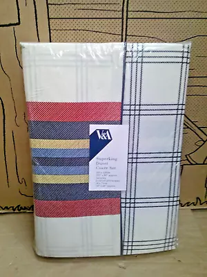 V & A Fusion 260 X 220 Cm Super King Duvet Cover Set • £25