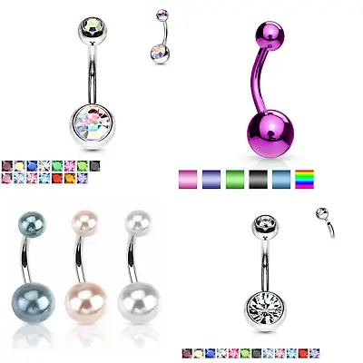 Pack Of Assorted Non-Dangle Belly Navel Bars Wholesale Body Jewellery • £1.99