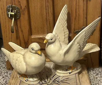 Vintage Royal Haeger  649 650 USA Doves Pigeon Art Pottery Life Size Set MCM • $21