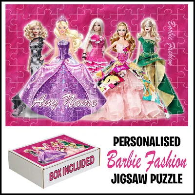 Personalised Barbie Fashion Jigsaw Puzzle- Add Any Name • £11.99