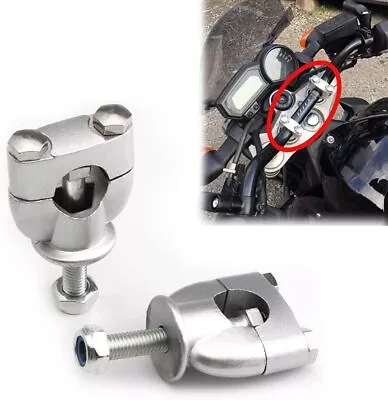 HandleBar Bar Mount Clamps Risers Adapter 7/8'' 22mm For ATV Dirt Bike Mini Bike • $18.99