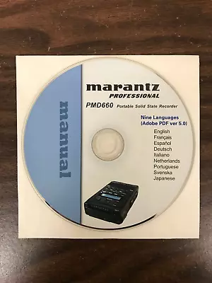 CD MANUAL User Manual - For - Marantz PMD660 Professional Solid State Recorder • $20