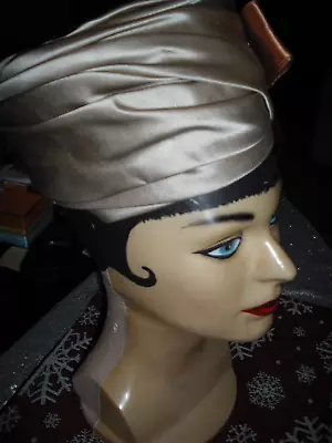 Joan Crawford Owned Worn 60's Satin Turban Hat From Hairstylist Sydney Guilaroff • $649.50