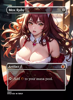 Mox Ruby - Lewd Anime Waifu High Quality Altered Art Custom Cards • $7.99