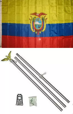 3x5 Ecuador Flag Aluminum Pole Kit Set 3'x5' • $23.88