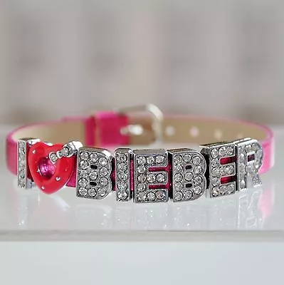 £3.49 • Buy Justin Bieber I Love Bieber Bracelet / Wristband With Free Gift Bag Choose In