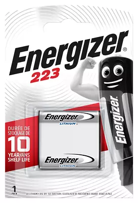 £5.95 • Buy Energizer 223 6V Lithium Photo Battery CR223 DL223 CRP2 CR-P2 Digital Cameras X1