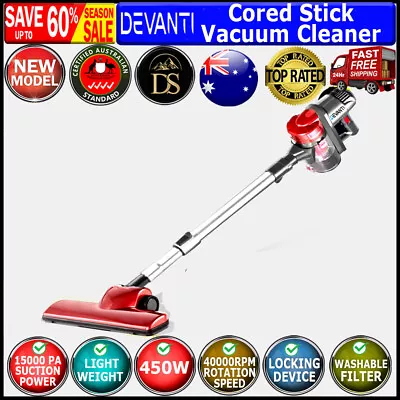 New HANDHELD STICK VACUUM CLEANER Bagless Vaccum Handstick Vac Upright 450w AU • $67.60