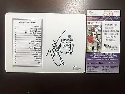 $42.50 • Buy Zach Johnson Signed Masters Augusta Scorecard JSA Coa