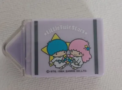 $22.23 • Buy Vintage Sanrio Eraser Little Twin Stars In Case Purple 1984 Unused