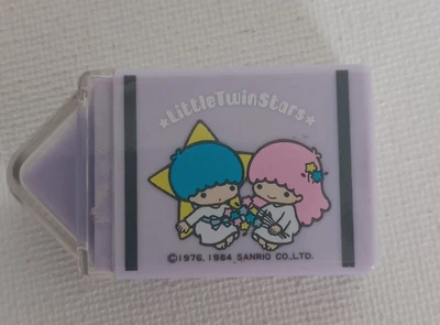 $22.23 • Buy Vintage Sanrio Eraser Little Twin Stars In Case Purple 1984 Unused