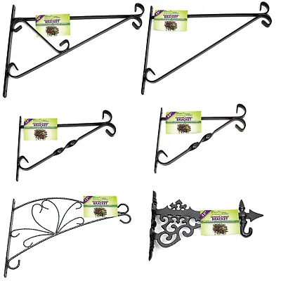 Hanging Basket Brackets Metal - 10  12  15  Or 16  Strong Outdoor Wall Brackets • £64.99