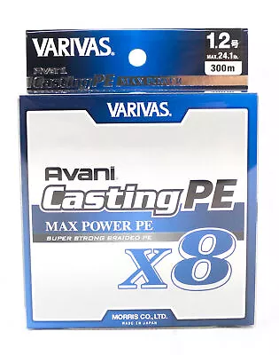 Varivas P.E Line New Avani Max Power Casting X8 300m P.E 1.2 24.1lb (8548) • $53.20