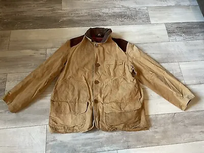 Vintage Cumberland Masland Made Canvas Duck Bird Hunting Shooting Jacket SZ 46 • $55.99