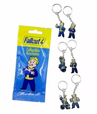 1 X Fallout 4 Collectible Vault Boy Keychain Keyring Key Ring Blind 6 Designs • £5.52