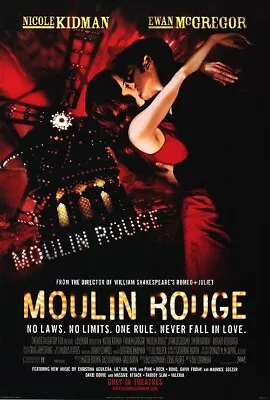 Moulin Rouge Version G Double Sided Original Movie Poster 27×40inches • $154.99