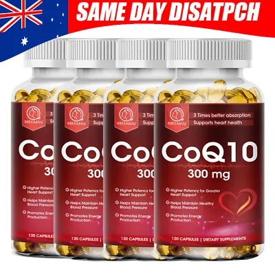 1/2/4 Bottles CoQ 10 Coenzyme Q10 120 Capsules Cardiovascular Heart Health 300mg • $40.99