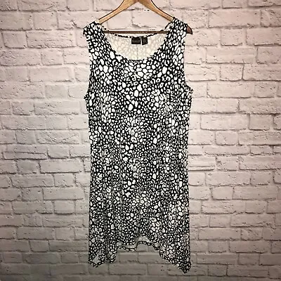 $11.99 • Buy Rachel Zoe Shift Dress Womens Plus Size 2X Cheetah Print Sleeveless Thick Strap 