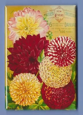 Maules Seeds Plants Bulbs *2x3 Fridge Magnet* Garden Catalog Calendar Flowers • $8.95