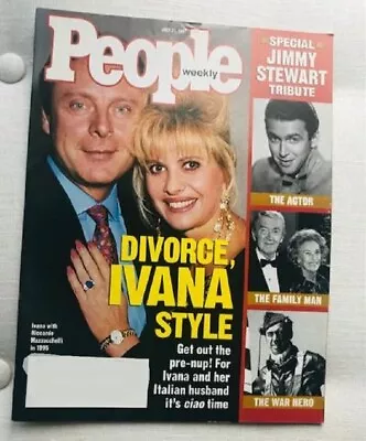 People Magazine Ivana Trump Divorce July 1997 Jimmy Stewart Tribute Rare 1 • $6.30