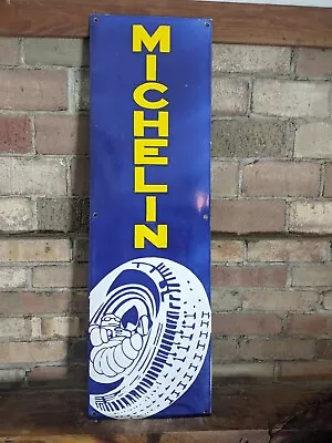 Large Vintage Michelin Tires Porcelain Sign Advertising Tire Sign 11  X 36  • $334.99