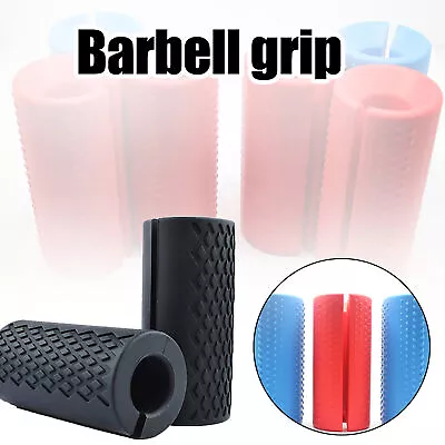 Thick Fat Barbell Silicone Grips Gym Arm Dumbbell Wrap Grip Weightlift Portable • $19.94