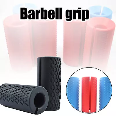 $19.94 • Buy Thick Fat Barbell Silicone Grips Gym Arm Dumbbell Wrap Grip Weightlift Portable