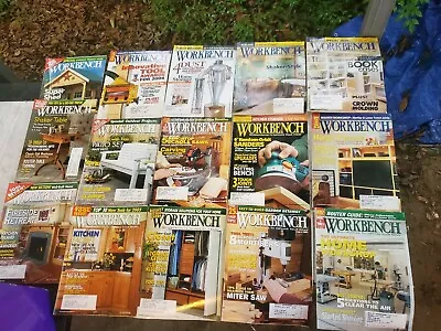 Original Vintage Lot Of 15 WORKBENCH Woodworking Magazines 2000's 2002 2003 2004 • $34.99