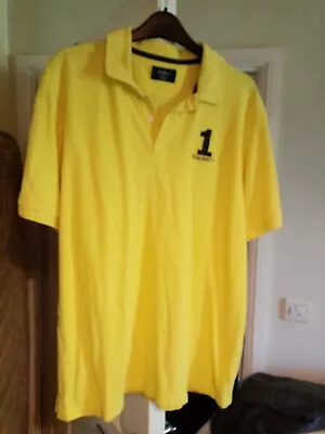 Hackett Polo Shirt XL Slim Fit Yellow • £15