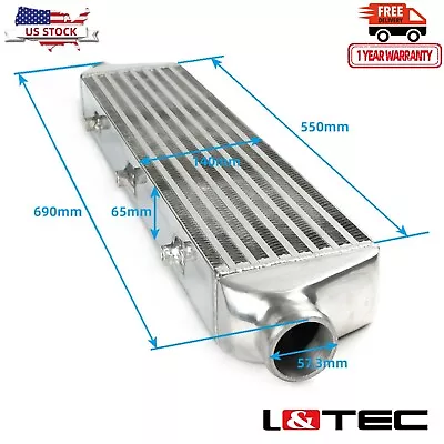 L&TEC 27 X6 X2.5  FMIC UNIVERSAL ALUMINUM TURBO INTERCOOLER 2.25  IN/OUTLET • $89.99