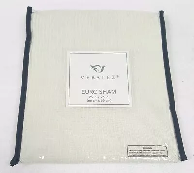 Veratex Villa Nueva Beige/Aqua One European Pillow Sham 26 X26  NWT $59.99 • $22.49