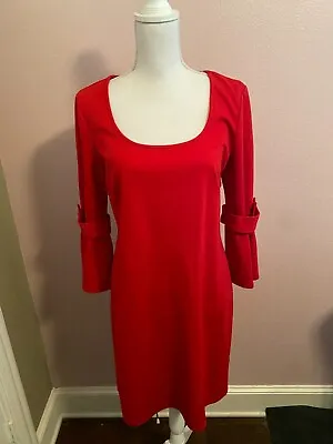 SPENSE Womens Size 10 Dress Red Ruffle Cuff • $19.88