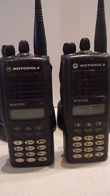 Lot Of 2 Motorola MTX9250  900MHz Two Way Radios AAH25WCH4GB6AN  W/Batt • $199.99