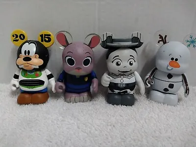 PREOWNED**VINYLMATION Disney**Lot Of 4**Goofy**Olaf**Judy Hopps**Jessie** • $45.99