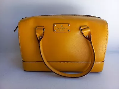 Kate Spade Yellow Leather Doctor's Style Handbag + Dust Bag - Genuine AU Seller • $125